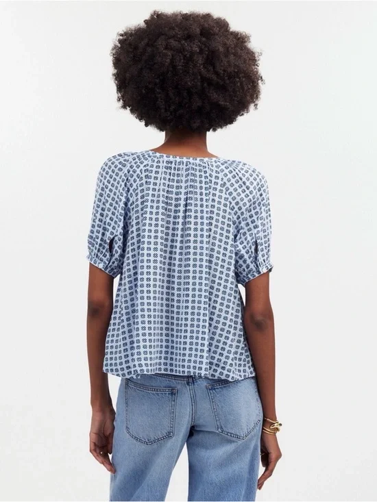 Madewell Puff-Sleeve A-Line Top - Picture 3 of 8